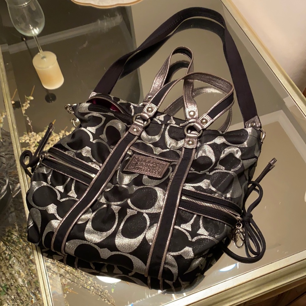 Coach Bag Poppy Black & Silver